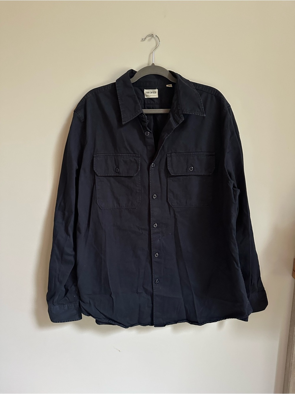 Todd Snyder Navy Blue Long Sleeve Shirt